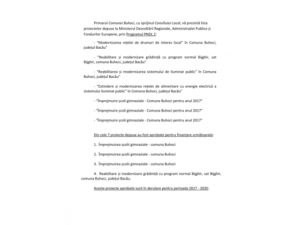 In atentia - Cetatenilor Comunei Buhoci - PROGRAMUL DE FINANTARE PNDL 2