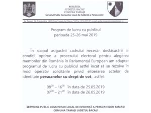 Anunt program special eliberare C.I.