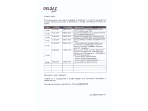 Anunt intrerupere furnizare energie electrică