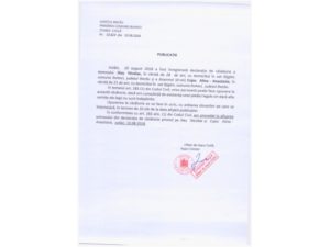 PUBLICATIE - CASATORIE
