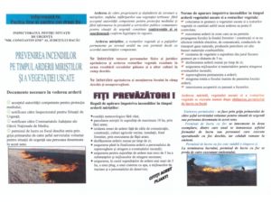 PREVENIREA INCENDIILOR DE VEGETATIE