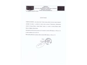 ANUNT  PUBLIC